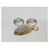 Small 14K & Opal Matching Pendant & Earring Set