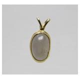 Small 14K & Opal Matching Pendant & Earring Set