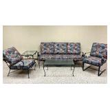 Excellent Condition & Quality SAM BLOUNT Company Iron Patio Furniture Set