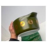 New or Like New Vintage PYREX Avocado Green & Gold Zodiac Casserole Dish Complete in Original Box!