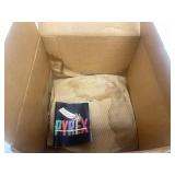 New or Like New Vintage PYREX Avocado Green & Gold Zodiac Casserole Dish Complete in Original Box!