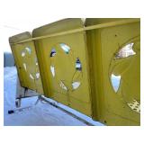 Mid Century Metal Porch Glider Bench - White/Yellow