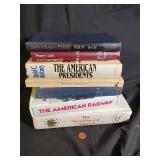 Lot of 6 American History Books - Presidents, Railways, Bicentennial