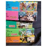 Lot of 5 Hoyle 63-Piece Jigsaw Puzzles - Animals and Storybook Themes