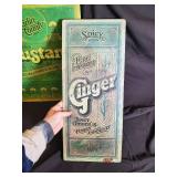 Vintage Stove and Counter Mats - Mustard and Ginger Designs (2 Pieces)