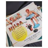 Vintage Art Calendar Lot - Pinup, Americana, and Illustration Collection