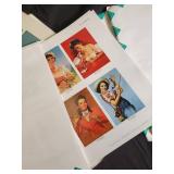 Lot of Vintage Art Print Sheets, Pin-Ups and Landscapes