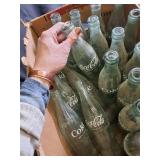 Vintage Coca-Cola Glass Soda Bottles Lot - Approx. 20 Pieces