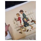 Norman Rockwell & Wildlife Art Print Lot - Vintage Collectible Prints