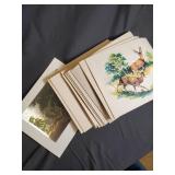 Large Lot of Wildlife and Rural Scene Art Prints and Illustrations