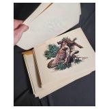 Large Lot of Wildlife and Rural Scene Art Prints and Illustrations