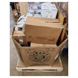 Pallet of Framed Art, Glassware, dinnerware, crystal, knick knacks and Assorted Items