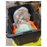 Bulk Lot of Food Service Trays and Table Covers comes with Tote