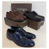 3 Pair New / Near New Florsheim Shoes - Size 11D
