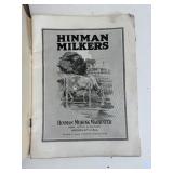Antique Hinman Milking & Machine Co. Bucket and Original Catalog