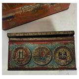 Antique Tobacco Tin and Smiling Mouth Pipe Lot
