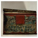 Antique Tobacco Tin and Smiling Mouth Pipe Lot