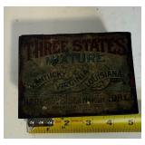 Antique Tobacco Tin and Smiling Mouth Pipe Lot