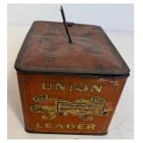 Antique Tobacco Tin and Smiling Mouth Pipe Lot