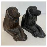 Vintage Retriever Metal Dog Bookends