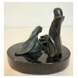 Vintage Signed Weber 1987 Bronze Nativity Sculpture