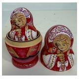 Set of Vintage Russian Nesting Dolls