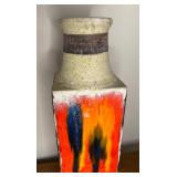 INCREDIBLE Ivo De Santis for Gil Etruschi Mid Century Tall Studio Pottery Vase