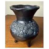 Vintage 3 pc Lot of Dona Rosa Mata Ortiz Flower Motif Vases