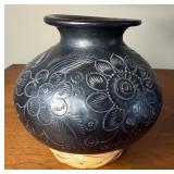 Vintage 3 pc Lot of Dona Rosa Mata Ortiz Flower Motif Vases