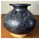 Vintage 3 pc Lot of Dona Rosa Mata Ortiz Flower Motif Vases