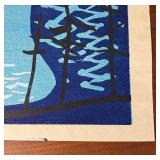 Signed Vintage MCM Art Ogo Tomonosuke Japanese Seascape Print - "Moon"