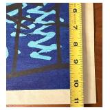 Signed Vintage MCM Art Ogo Tomonosuke Japanese Seascape Print - "Moon"