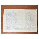 Signed Vintage MCM Art Ogo Tomonosuke Japanese Seascape Print - "Moon"