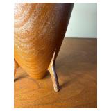 Wonderful Signed Mid Century Modern Teak Footed Vase