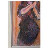 Framed Signed Mid Century Original Portrait Painting on Board