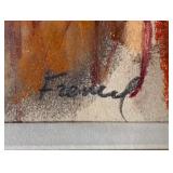 Framed Signed Mid Century Original Portrait Painting on Board