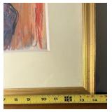 Framed Signed Mid Century Original Portrait Painting on Board