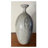 Large Signed Studio Pottery Bud Vase