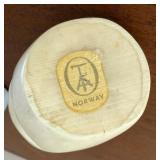 Mid Century Danish Modern Arne Tjomsland Hand Carved Owl Figure