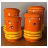 Mid Century Modern Baldelli Ceramic 4 Canister Set