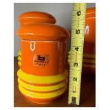 Mid Century Modern Baldelli Ceramic 4 Canister Set