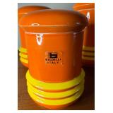 Mid Century Modern Baldelli Ceramic 4 Canister Set