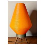 MCM Orange Plastic Shade BEEHIVE Table Lamp