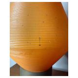 MCM Orange Plastic Shade BEEHIVE Table Lamp