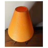 MCM Orange Plastic Shade BEEHIVE Table Lamp