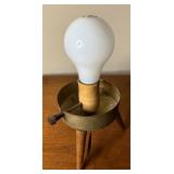 MCM Orange Plastic Shade BEEHIVE Table Lamp