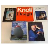 5 Vintage Art and Design Books including Knoll & Dali