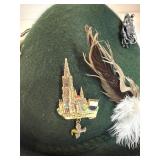 2 Vintage Austrian Hiking Hats LOADED w/ Pins