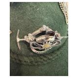 2 Vintage Austrian Hiking Hats LOADED w/ Pins