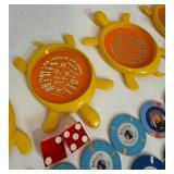 Vintage Las Vegas Lot -  including chips, dice & coasters